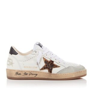 GOLDEN GOOSE Women's Ballstar Calf Hair Low Top Sneakers Size 38. 100% authentic